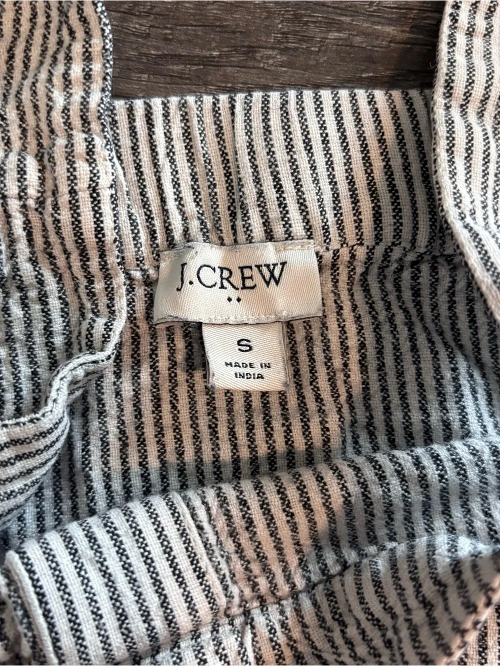 J.Crew Linen Blend Striped Button Front Tank Top Women’s Size Small